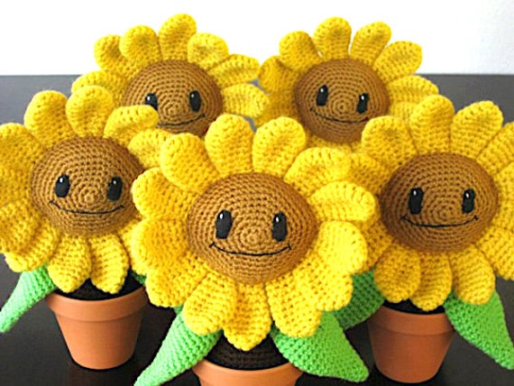 Crochet Pattern  Happy Sunflower PDF Pattern  Happy