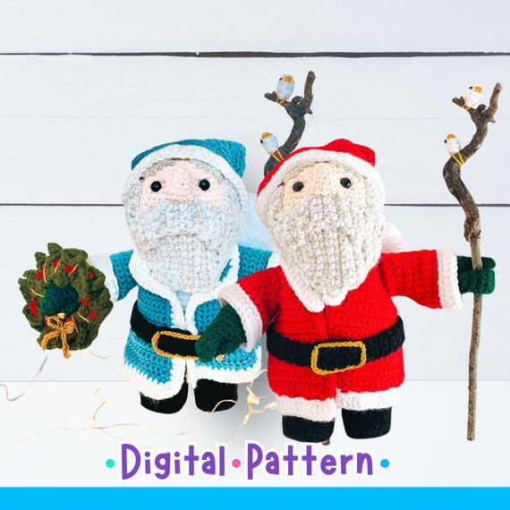 Santa Crochet Pattern, Holiday Amigurumi, Christmas Saint Nick