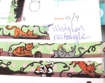 Ruban Washi Cat ~ Kawaii Kitty Washi Tape ~ Planificateur Washi Tape ~ Cute Washi Tape ~ Scrapbooking Tape ~ Papeterie mignonne ~ Ruban Cat