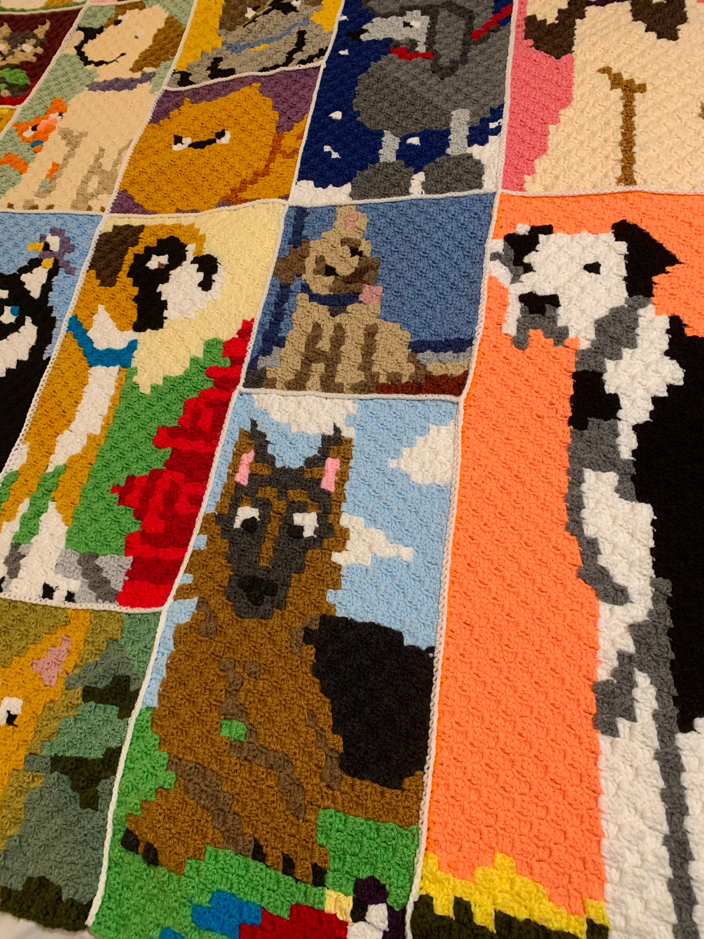 Crochet Pattern Dogghan C2C Blanket Pattern Dog Blanket | Etsy