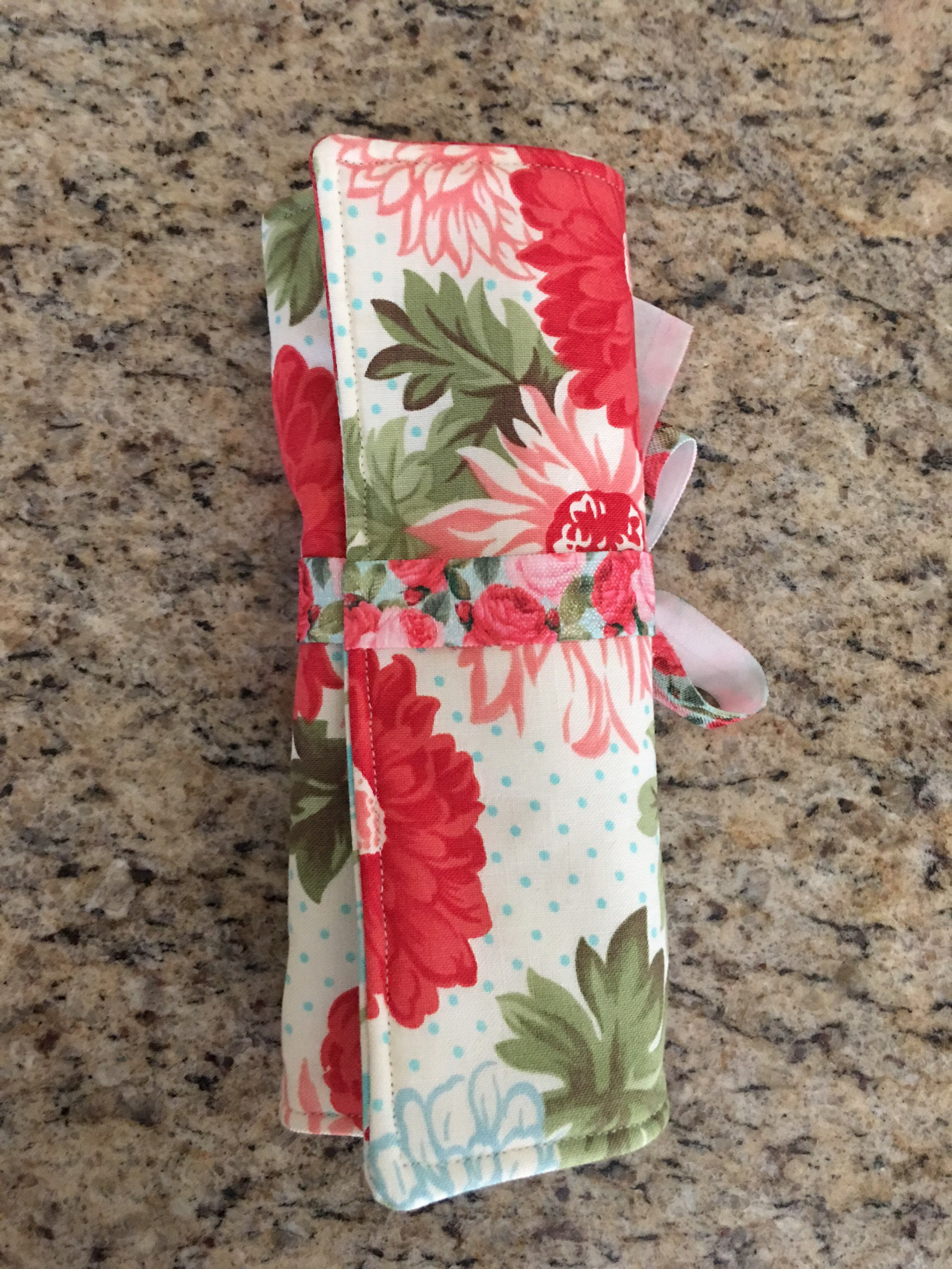 Floral Makeup Brush Holder Rollup Bag Fabric Brush Holder Etsy