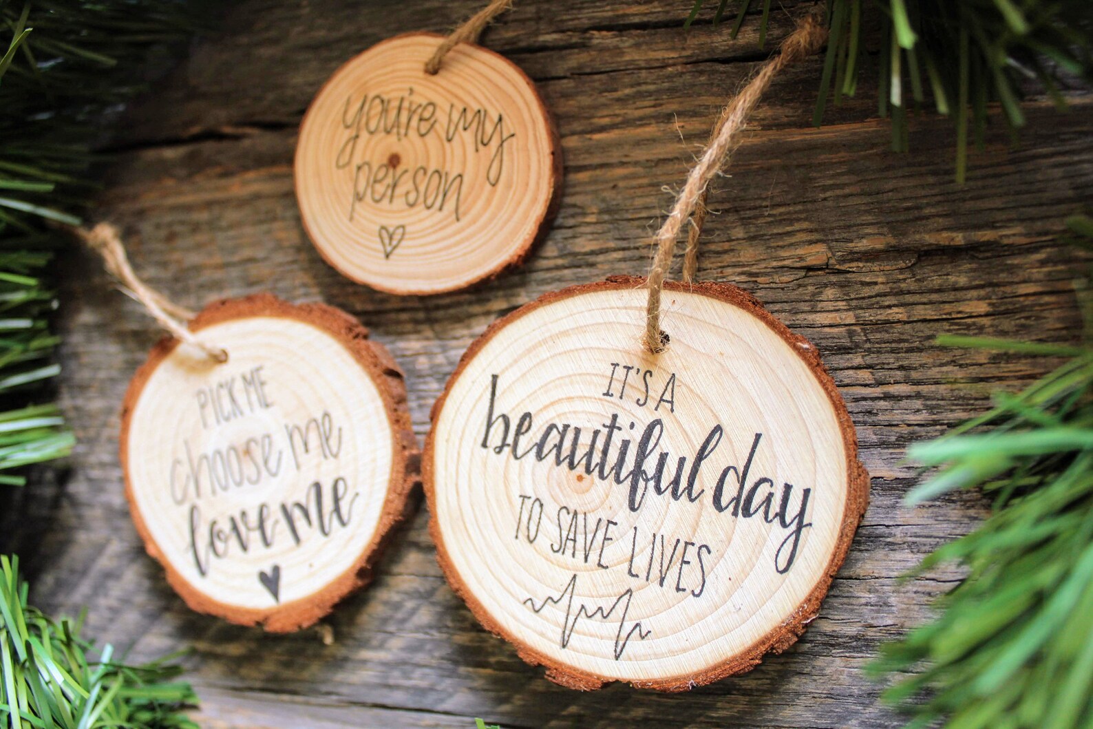 Grey's Anatomy Ornament Set Meredith Grey Greys Anatomy Etsy