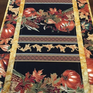 Fall Quilted Table runner, fall decor, Thanksgiving table runner, fall table decor image 4