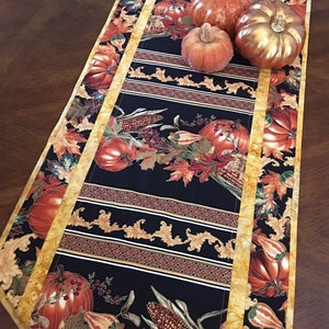 Fall Quilted Table runner, fall decor, Thanksgiving table runner, fall table decor image 1