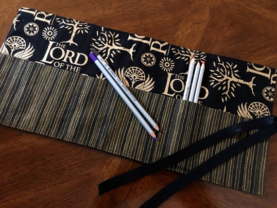 Lord of the Rings Colored Pencil Holder, Roll up Pencil Case