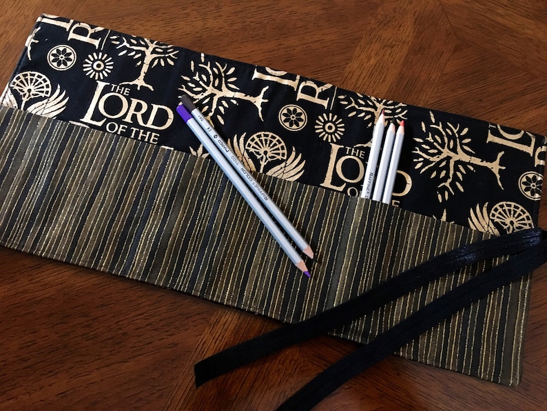 Lord of the Rings Colored Pencil Holder Roll up Pencil Case Etsy