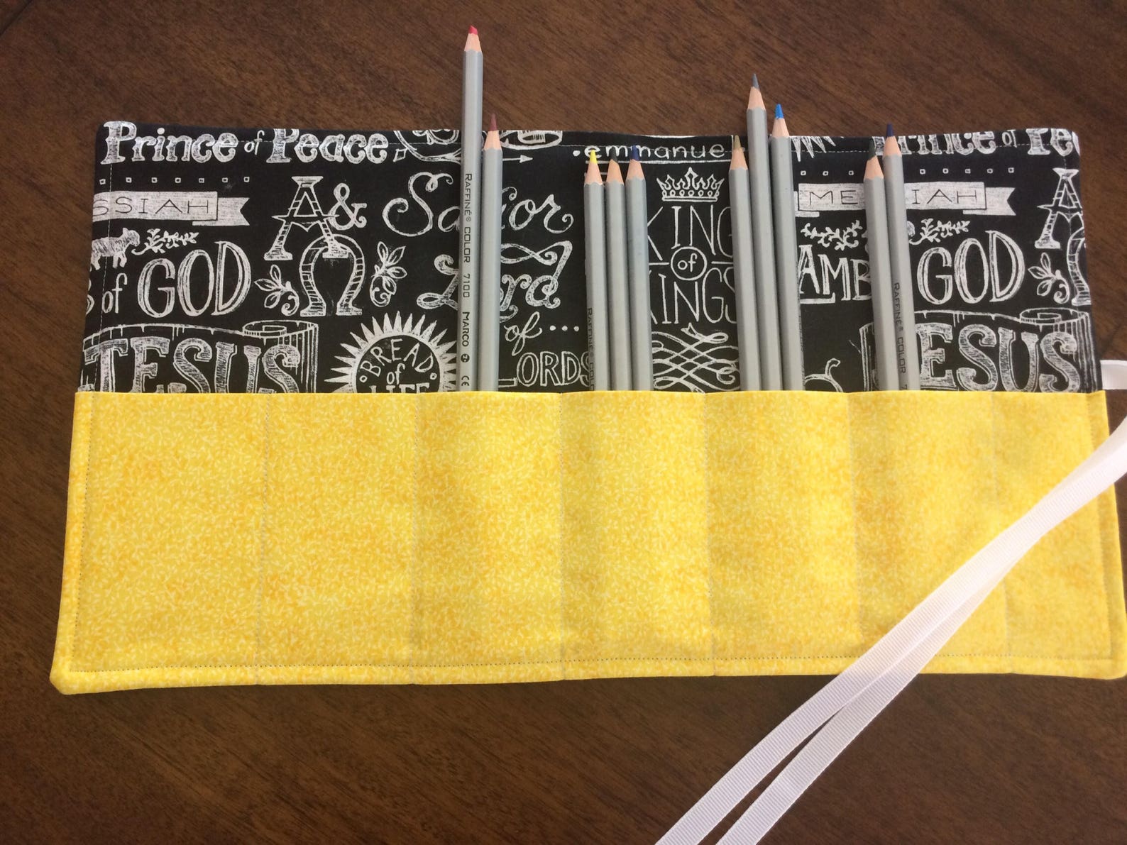 Inspirational Colored Pencil Holder Rollup Pencil Case Art Etsy