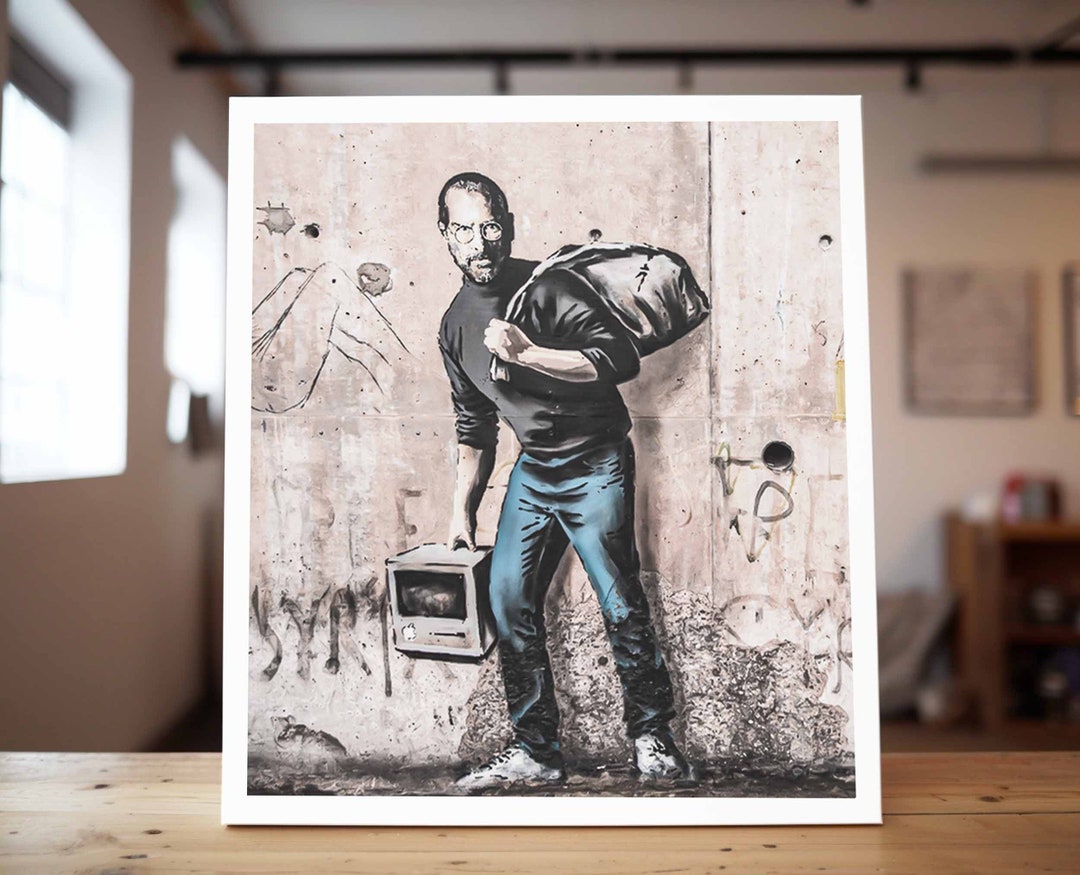 Fotoleinwand24 Kunst Deutschland Banksy Graffiti Leinwandbild – Echter Hingucker Für Deine Wohnung, Mit 3D-Effekt Wandbild Street Art Kunstdruck