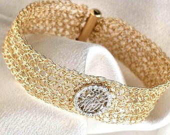 Elegant Shema Yisrael Bracelet - Handmade Gold & Silver Hebrew Jewelry Gift Shema Israel Hebrew Letters – Faith Jewelry, Unique Gift Ideas