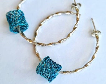 Hoop Earrings or Bracelet Charm, Unique Pendant Charm, Add On Charms, Add Color to Any of your Personal Necklace or Earrings, Gift for Her