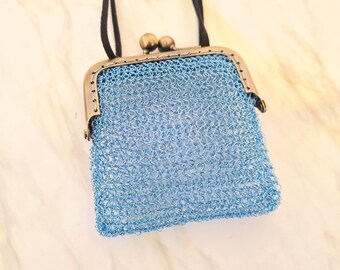 Crochet Coin Purse With Metal Clasp Crochet Vintage Style Kiss