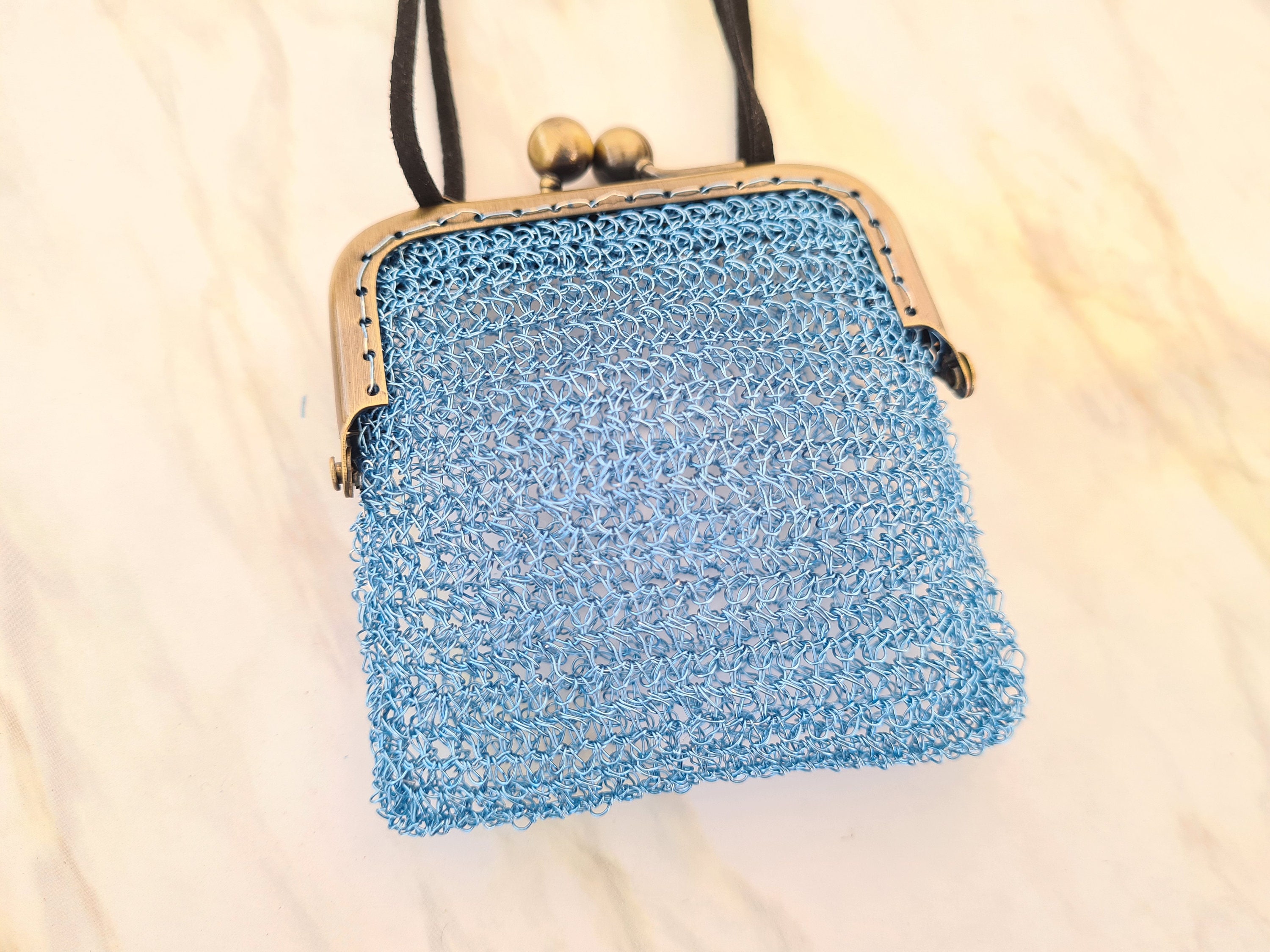 Simple Rectangular Purse Rectangular Base Clasp Purse Tutorial, Classic Coin Purse Wire Crochet ...