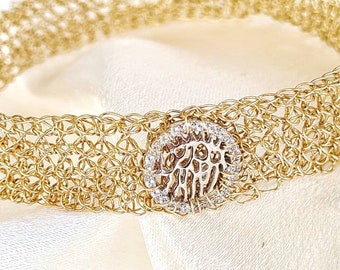 Shema Israel Gold Bangle Bracelet, Dainty Bracelet, Hear O Israel, Psalm Bracelet, Statement Cuff, Faith Jewelry, Hebrew Jewelry
