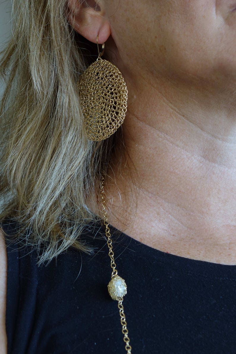 Circle Dangle Earrings, Large Circle Gold Earrings, Boho Disc Earrings,Bohemian Jewelry, Statement Earrings for Women, Round Earrings Dangle image 6