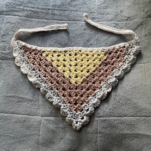 Boho Crochet Bandana, Ready To Order