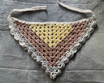 Boho Crochet Bandana, Ready To Order