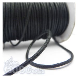 10 meters 2mm Thread/Rope waxed cotton braided creation jewelry Necklace Bracelet Paracord Macramé leisure Black