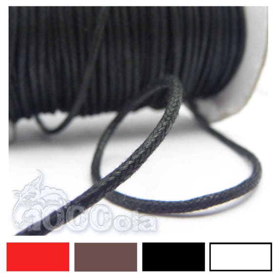 10 meters 2mm Braided waxed cotton thread/cord jewelry creation Necklace Bracelet Paracord Macrame leisure