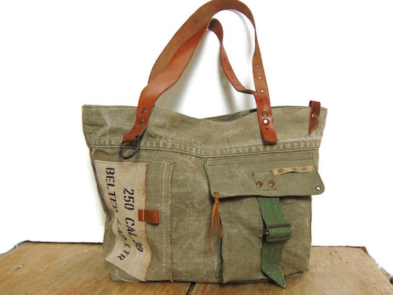 Military canvas tote bag sale