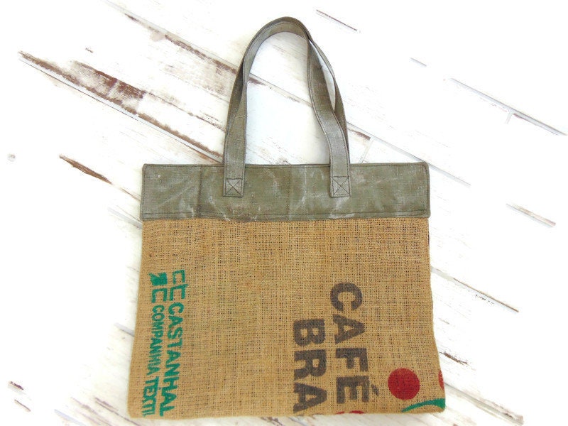 Sac à Bûches en Toile de Jute Café et Militaire, Décoration Par Pleasant Home