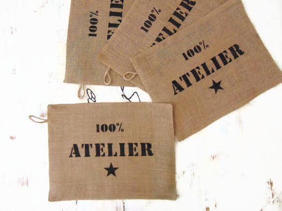 Sets De Table En Toile De Jute Decoration Industrielle En Etsy