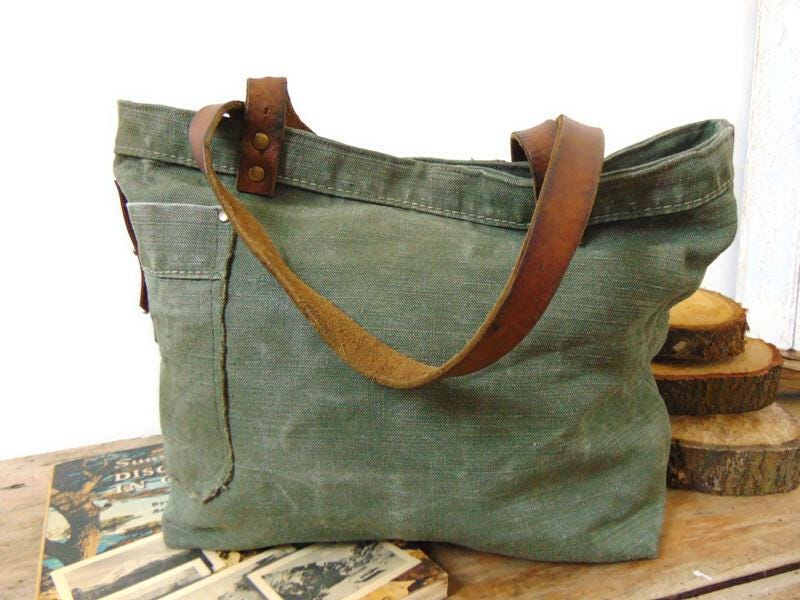 Women's Military Tote Bag, Women's Military Canvas Tote Bag