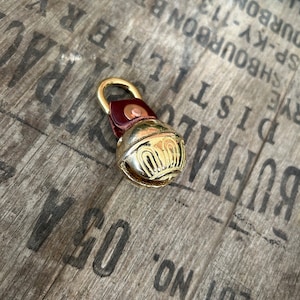 Solid Brass Sleigh Bell Ornament - Small