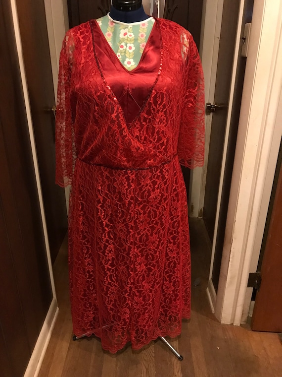 20s style evening dress w/slip