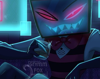 HAZBIN HOTEL: Vox "Drinking in the Dark" Fanart Print