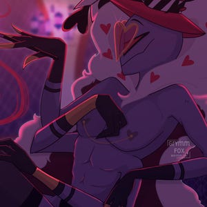 Valentino Poster Hazbin - Etsy
