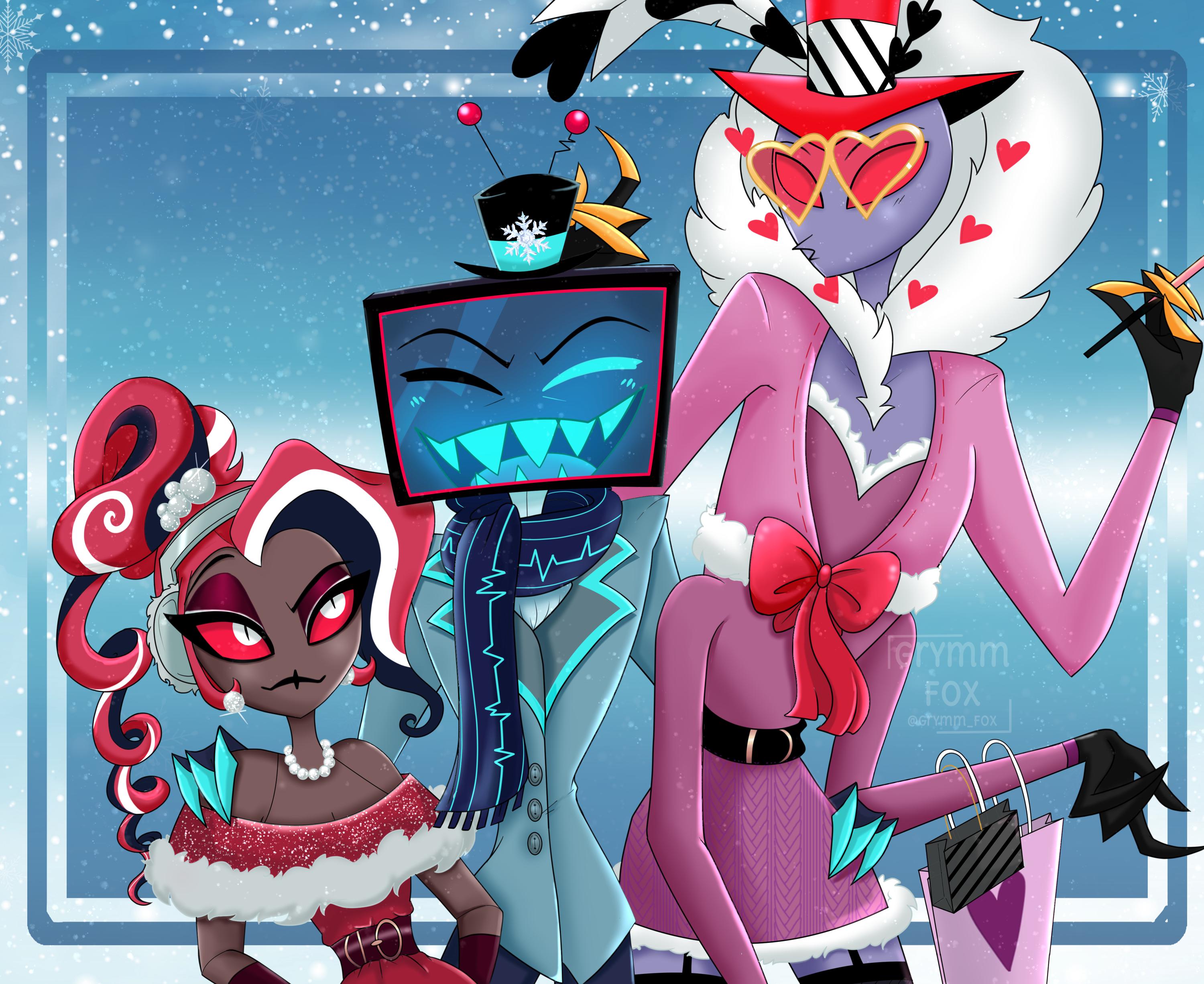 HAZBIN HOTEL: Winter Vees Art Print | Fanart Print of Vox