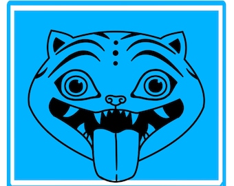 Derpy the Demon Tiger Vinyl Decal Sticker: K-POP Style