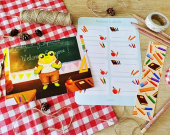 Lot de 3 articles de papeterie - Frog's back to school