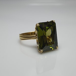 Peridot Stein Verlobung Birthstone Goldring, Silber Peridot Schmuck Statement gravierte Ringe für Frauen, personalisierte Versprechen Geschenk Ring