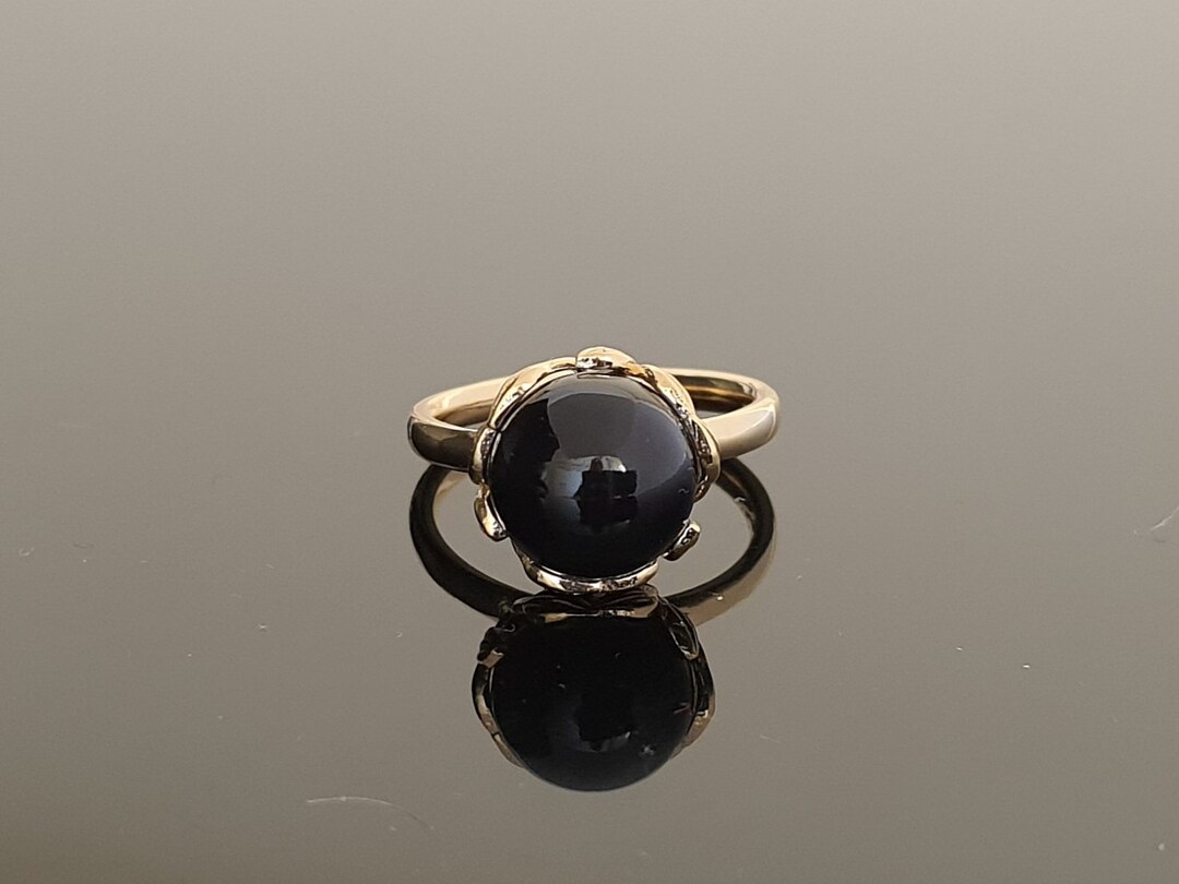 Black Pearl Rings for Women Pearl Engagement Ring Pink Pearl Etsy