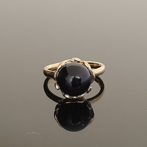 Black Pearl Rings for Women, Pearl Engagement Ring, Pink Pearl Ring Gold, Statement Ring, Gift For Her