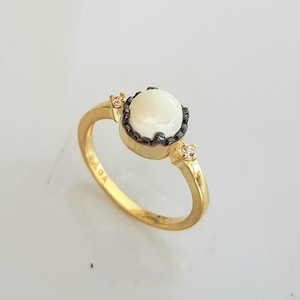 Lab Emerald Ring: 14k Gold Filled Sterling Silver Promise Ring