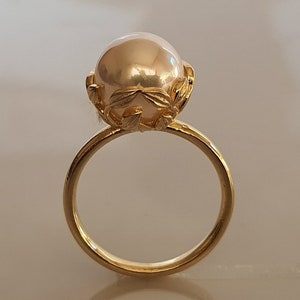 Mallorca Pearl Rings for Women, Pearl Rings Engagement, Pearl Rings Gold, Statement Ring, Gift For Her