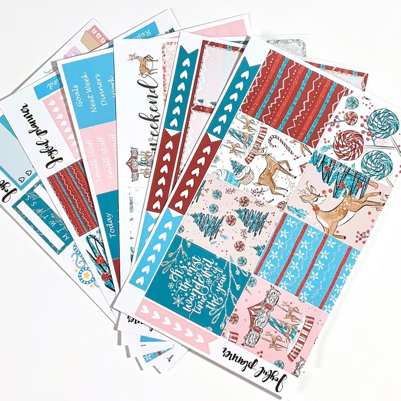 CHRISTMAS WONDER planner stickers made for erin condren life planner eclp mambi happy planner Christmas planner stickers weekly kit