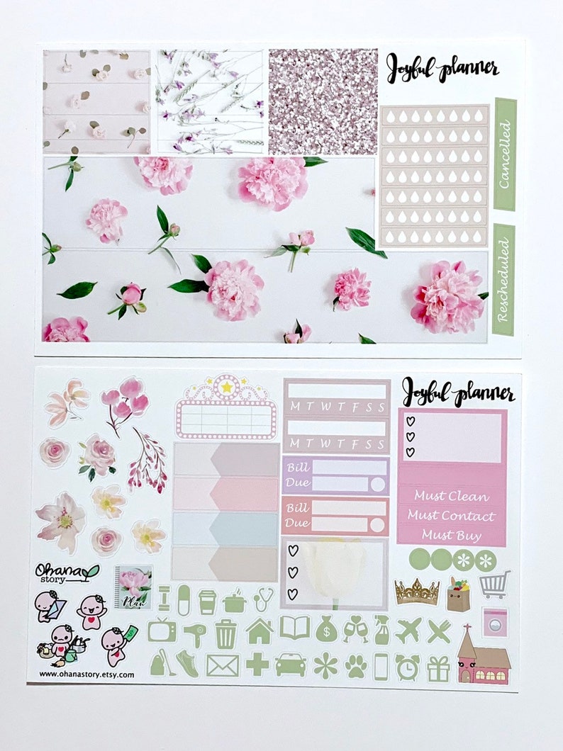 Spring Weekly Kits Planner Stickers Erin Condren Mambi Happy Planner SPRING TIME Collection Weekly Planner Kit Floral