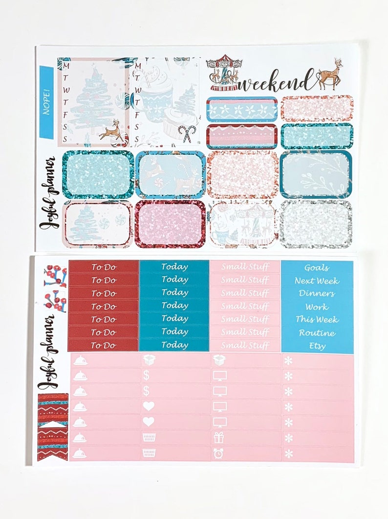 CHRISTMAS WONDER planner stickers made for erin condren life planner eclp mambi happy planner Christmas planner stickers weekly kit