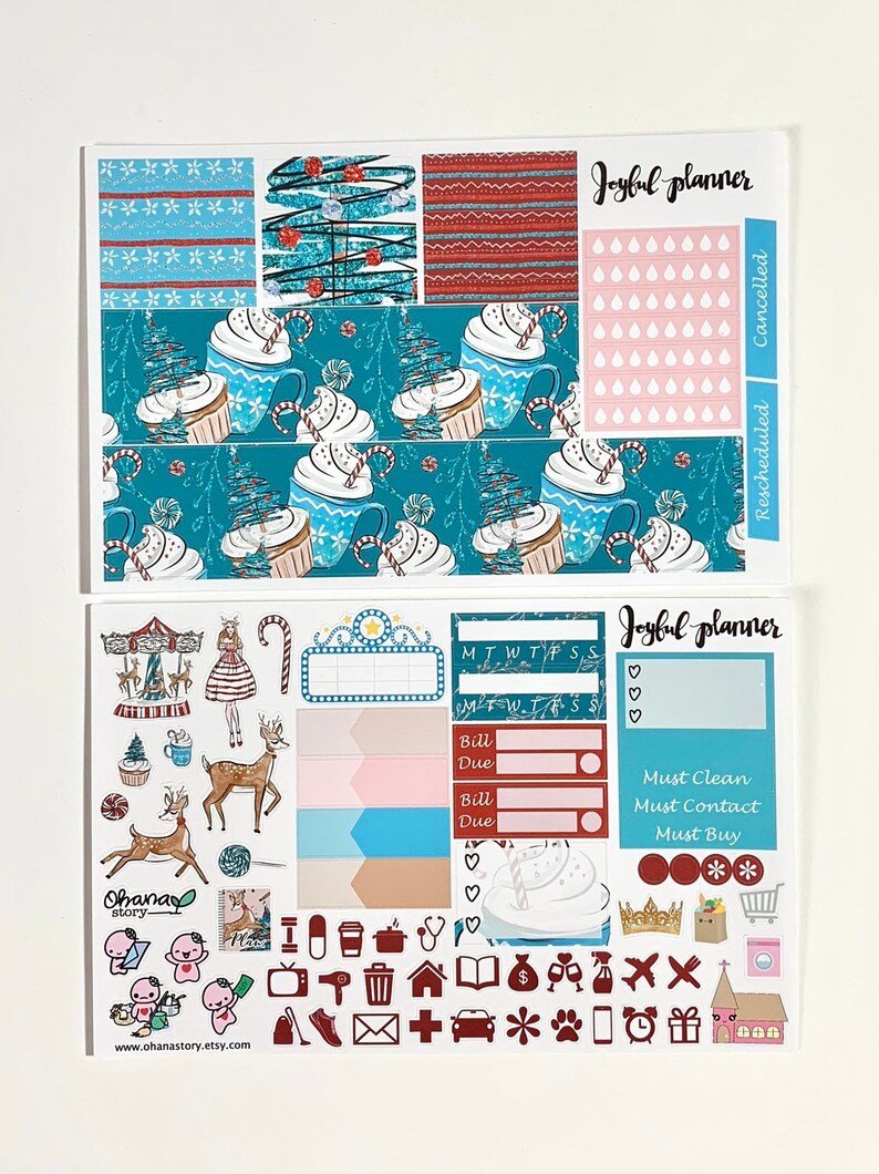 CHRISTMAS WONDER planner stickers made for erin condren life planner eclp mambi happy planner Christmas planner stickers weekly kit