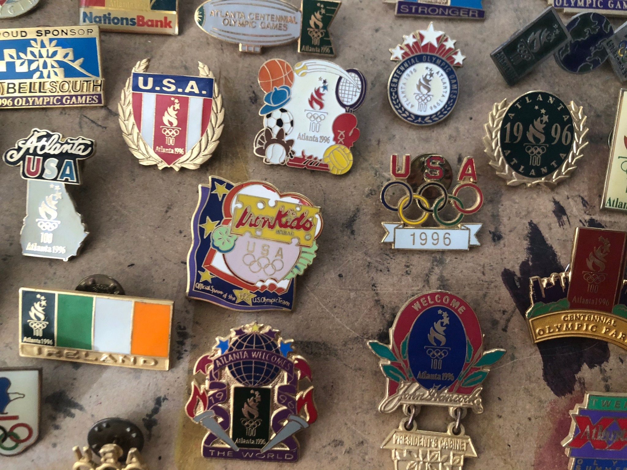 Vintage 1996 atlanta olympic pin collection set of 40 | Etsy