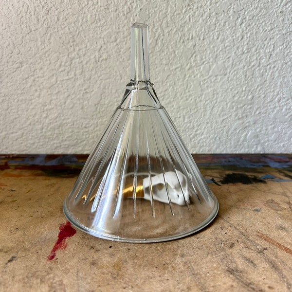 Vintage Glass Funnel Etsy