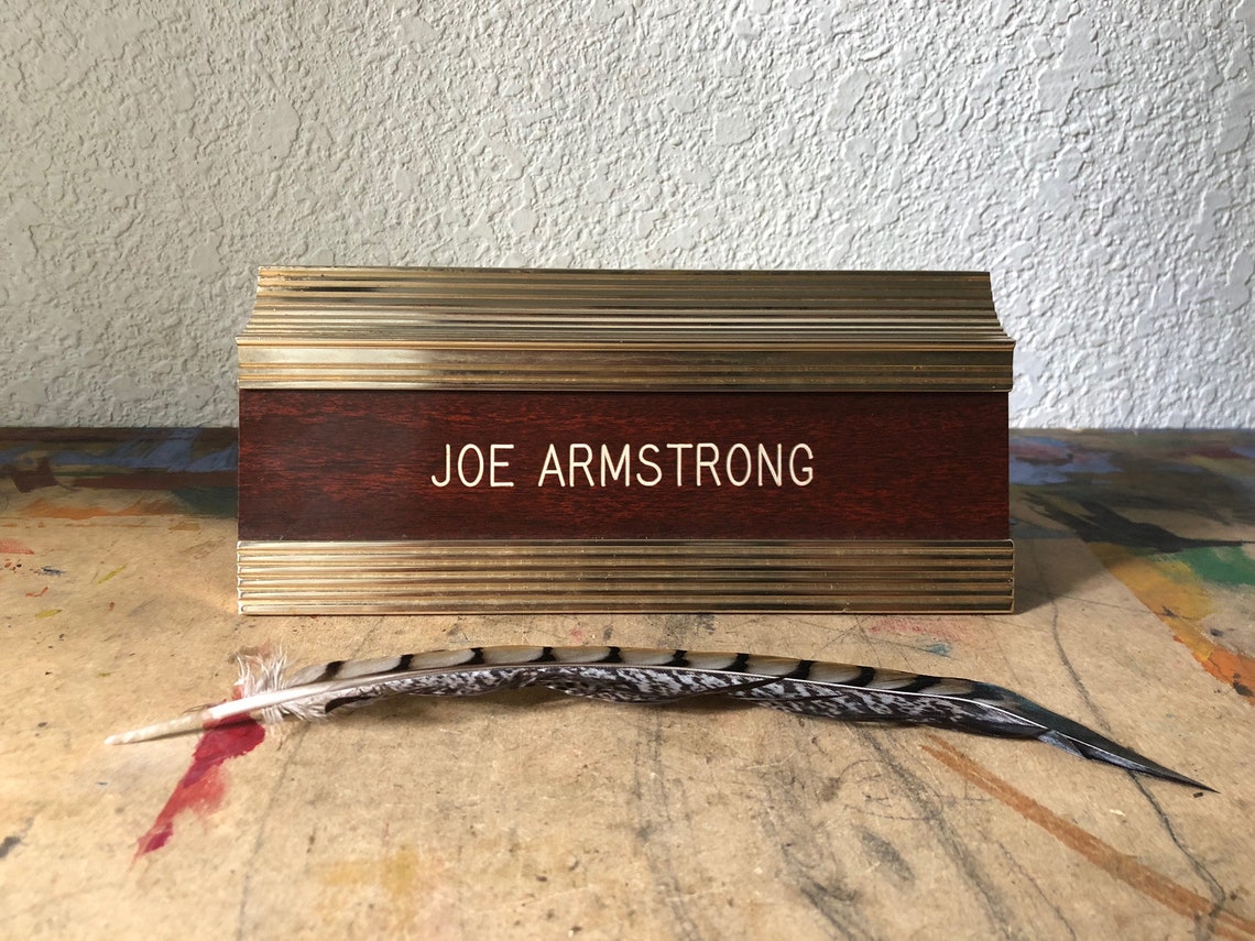 Vintage Desk Name Plate Calendar Teacher Principal or Etsy