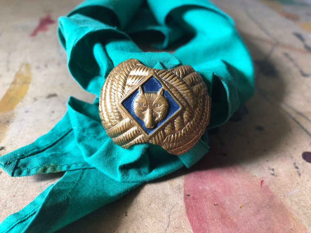 Vintage Boy Cub Scout Neckerchief Scarf Slide, BSA Scarf Clip Slide,boy