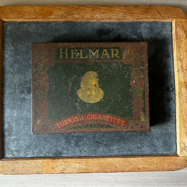 Vintage Helmar Turkish Cigarettes Tin, Egyptian Revival