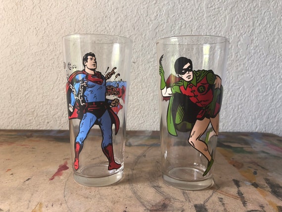 1975 DC Comics Superman 6/" Drinking Glass Pepsi Collector Series