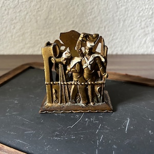 Vintage Naval WW1 Brass Large Matchbox Holder, Collectible Match Box Holder from Brass WWII Military Memorabilia