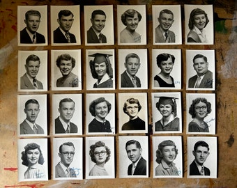 Vintage High School Portraits, Vintage 1960's Photos, Vintage School Pictures, Vintage ephemera, Vintage Photgraphs